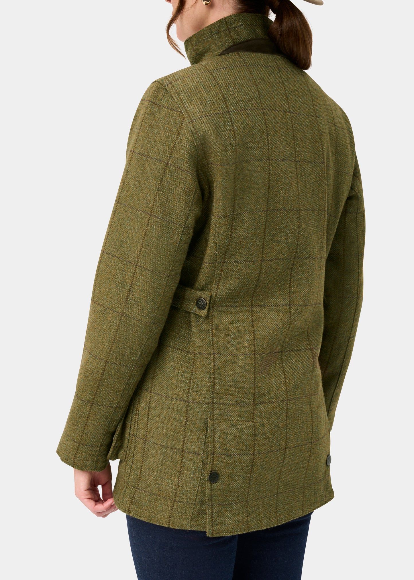 Rutland Ladies Tweed Waterproof Shooting Coat in Lichen  -  Shooting Fit