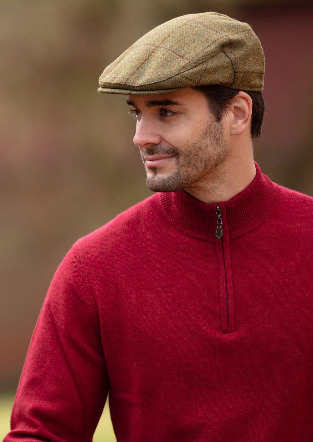 Rutland Children's Tweed Waterproof Cap in Lichen  -  Regular Fit