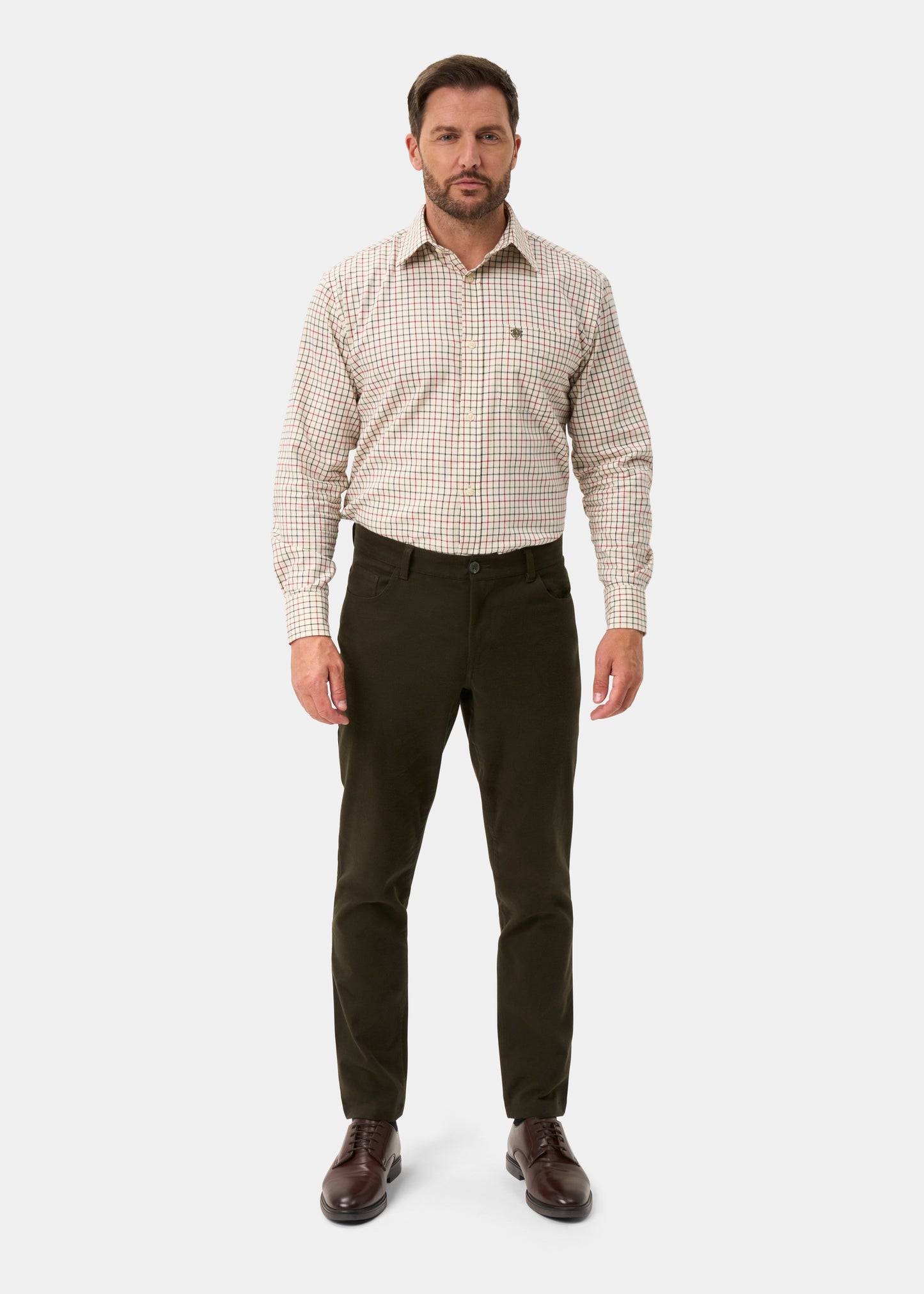 Southoak Moleskin Men's Trousers In Olive - Regular Fit