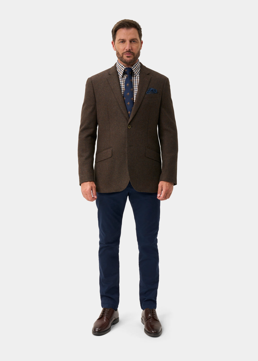 Surrey da uomo Tweed Acqua Repellent Foderato Blazer in Bramble  -  Vestibilità regolare
