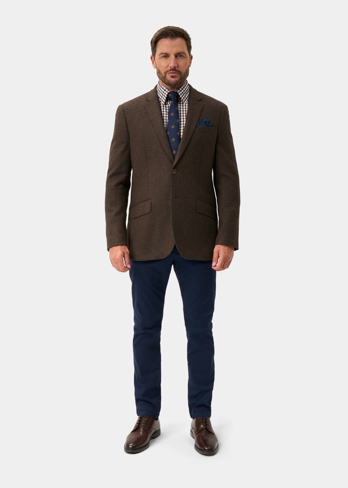 Surrey da uomo Tweed Acqua Repellent Foderato Blazer in Bramble  -  Vestibilità regolare