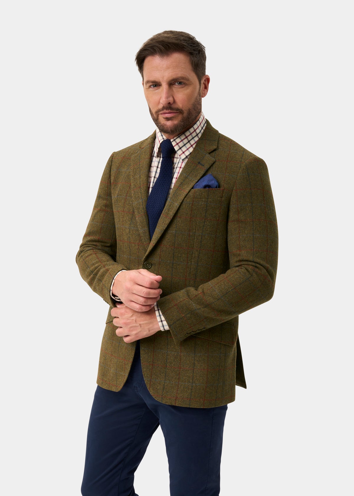 Surrey Men's Tweed Water Repellent Lined Blazer in Hawkswood  -  Regular Fit