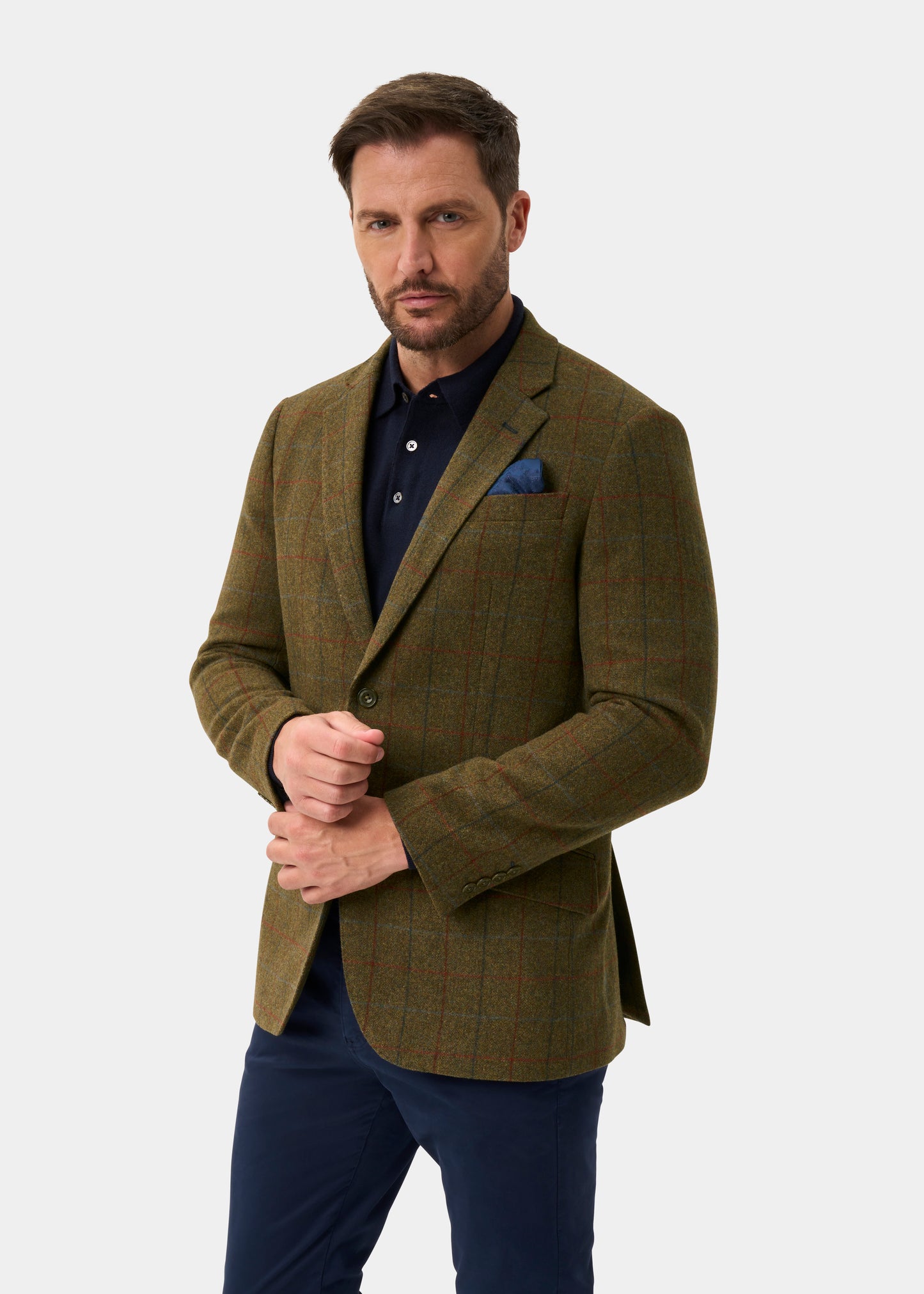 Surrey Men's Tweed Water Repellent Lined Blazer in Hawkswood  -  Regular Fit