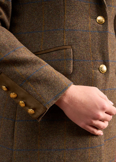 Surrey Ladies Mid-Thigh Tweed Coat In Seabrook