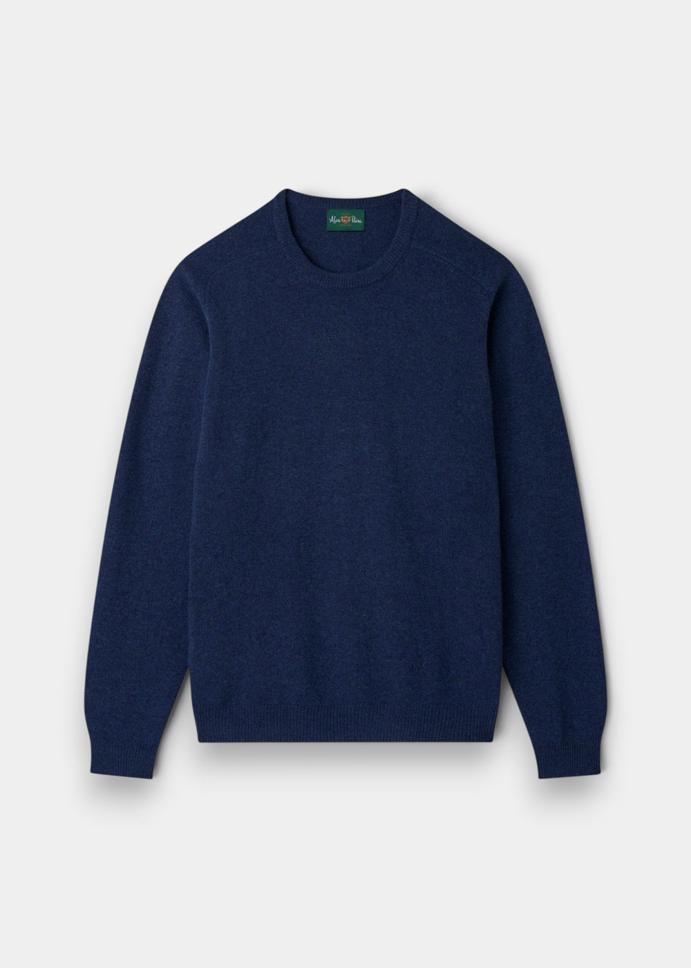 Dorset Lambswool Crew in Rhapsody, classic fit with saddle shoulder, shown flat on a white background.