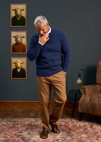 Kinnadie Supersoft Shetland Indigo Jumper