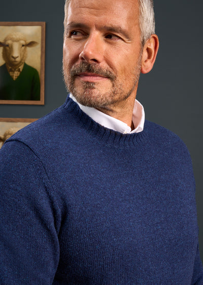 Kinnadie Supersoft Shetland Indigo Jumper