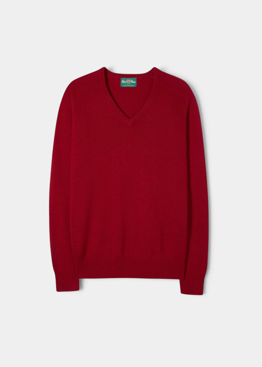 Ruby Selkirk Pure Cashmere V-Neck Jumper with long sleeves.