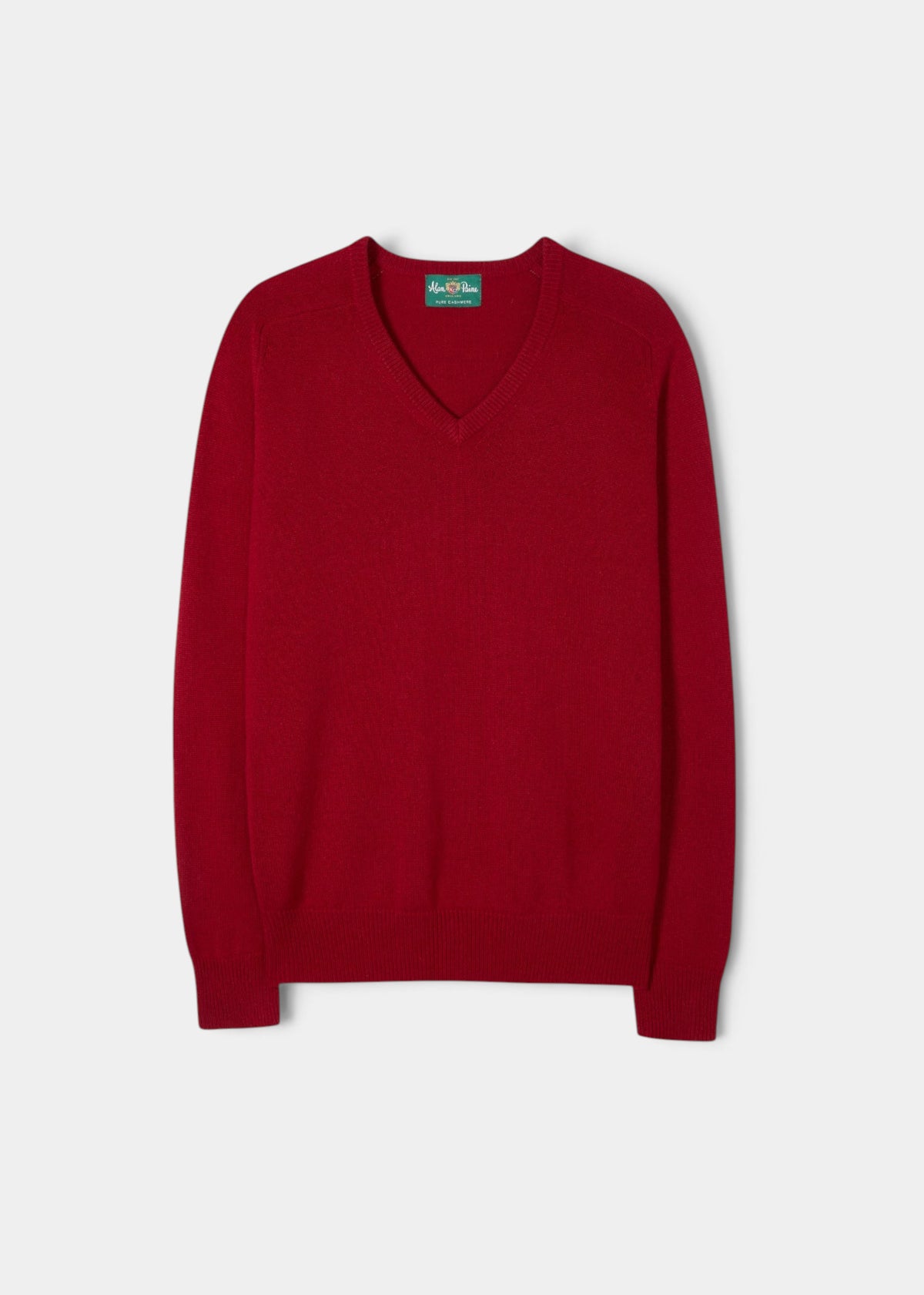 Ruby Selkirk Pure Cashmere V-Neck Jumper with long sleeves.
