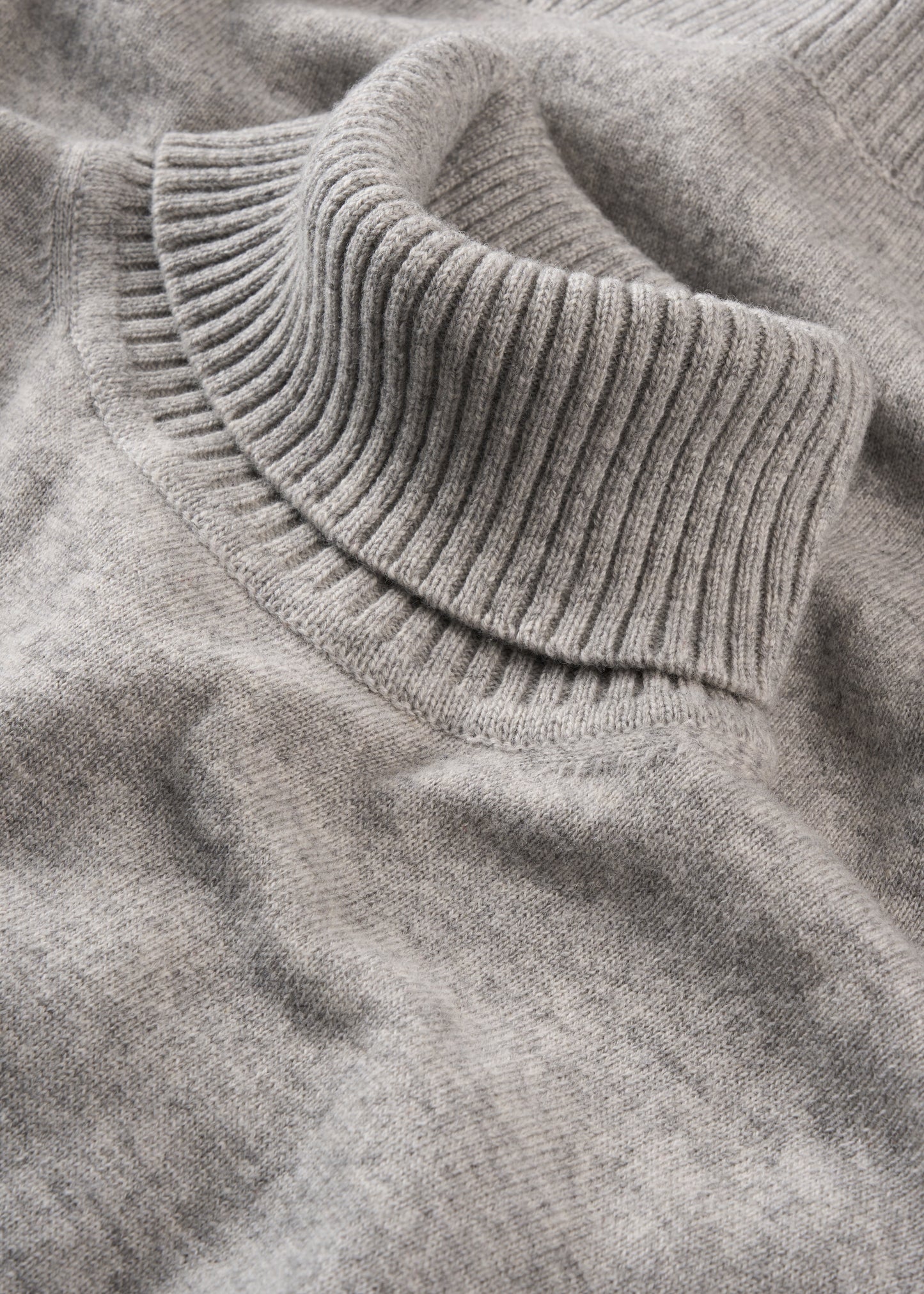Alexa Ladies Wool and Cashmere Roll Neck In Husky