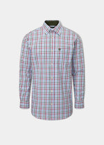 Camicia a quadri da uomo Aylesbury color vino - Vestibilità regolare