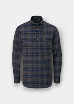 Ilkley Flannel Green Check Shirt - Shooting Fit