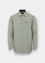Aylesbury Men's Blue and Green Check Shirt - Regular Fit