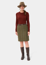 Combrook Ladies Tweed Water Repellent Skirt 49cm in Laurel -  Regular Fit