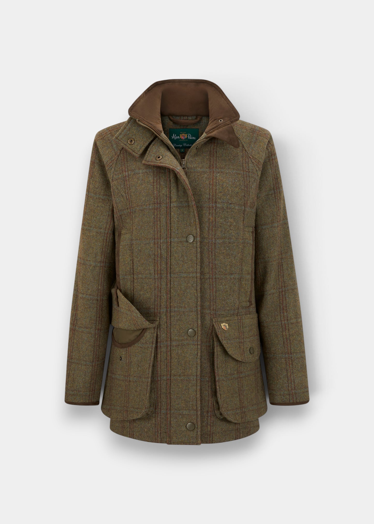 Combrook Ladies Tweed Waterproof Shooting Coat in Laurel -  Shooting Fit
