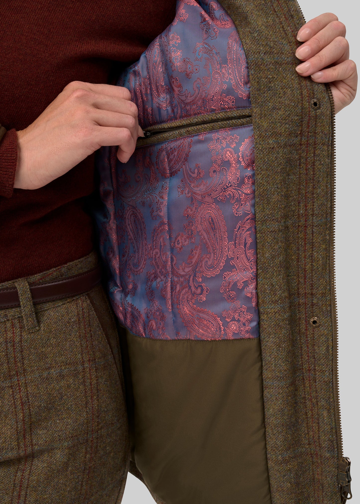 Combrook Ladies Tweed Waterproof Shooting Coat in Laurel -  Shooting Fit