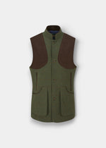 Combrook Men's Tweed Water Repellent Shooting Gilet in Mariner -  Shooting Fit