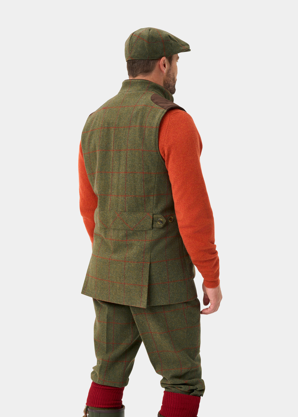 Combrook Men's Tweed Water Repellent Shooting Gilet in Reed -  Shooting Fit