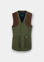 Combrook Men's Tweed Water Repellent Shooting Waistcoat in Mariner -  Shooting Fit