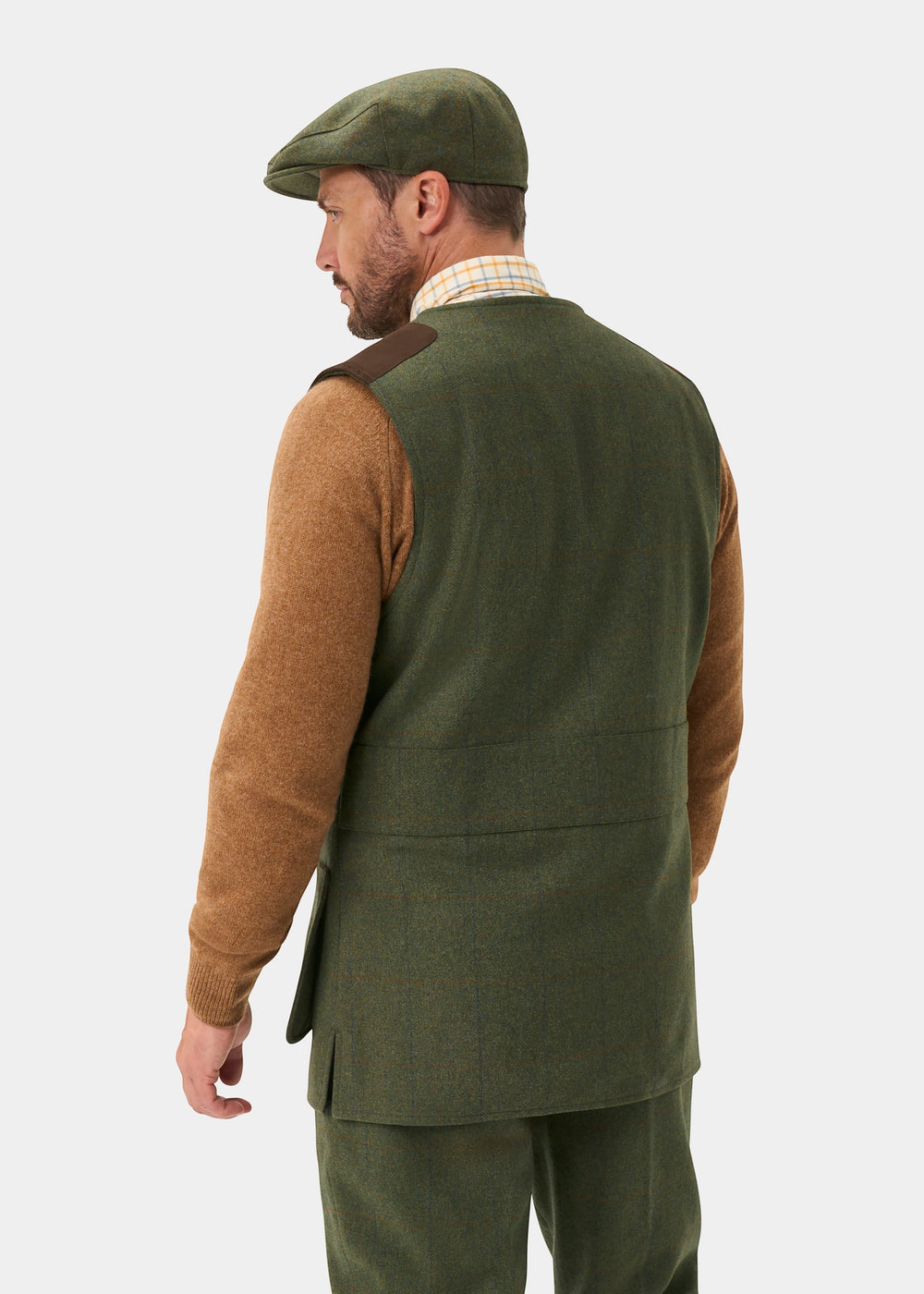 Combrook Men's Tweed Water Repellent Shooting Waistcoat in Mariner -  Shooting Fit