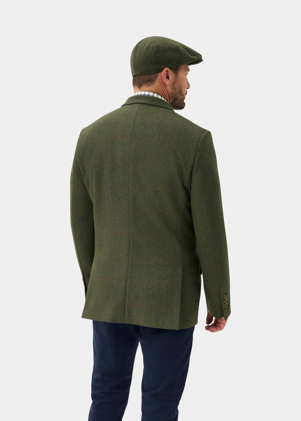Combrook Men's Tweed Water Repellent Sports Blazer in Mariner - Regular Fit