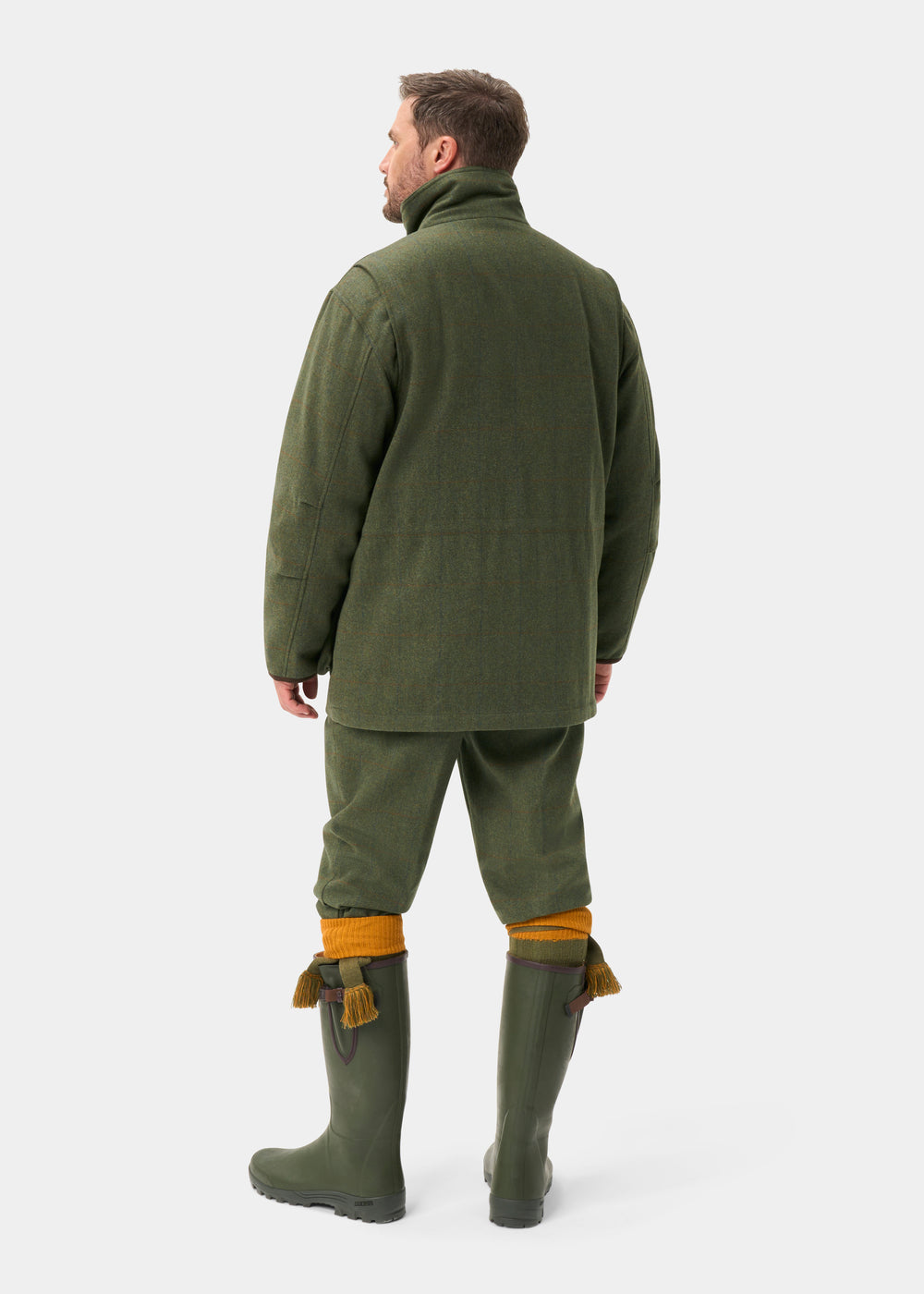 Combrook Men's Tweed Waterproof Shooting Field Coat in Mariner -  Shooting Fit