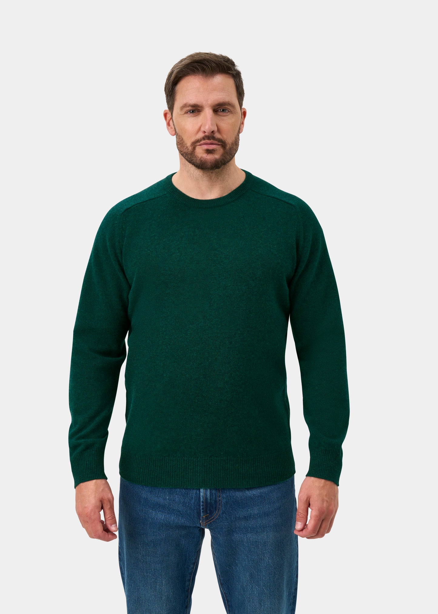 Dorset Men's Lambswool Jumper in Mallard - Classic Fit