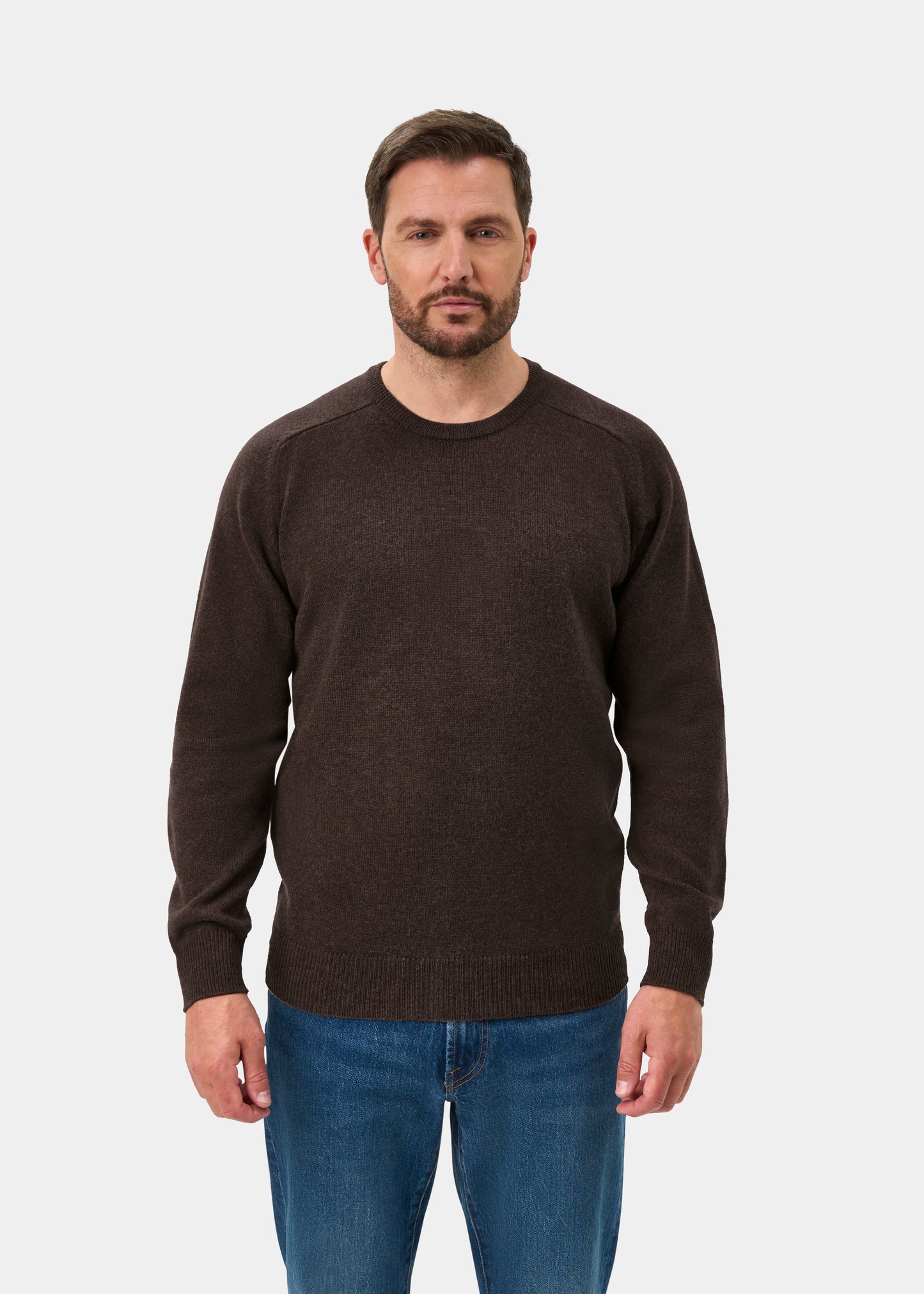 Dorset Men's Lambswool Jumper in Mocha - Classic Fit