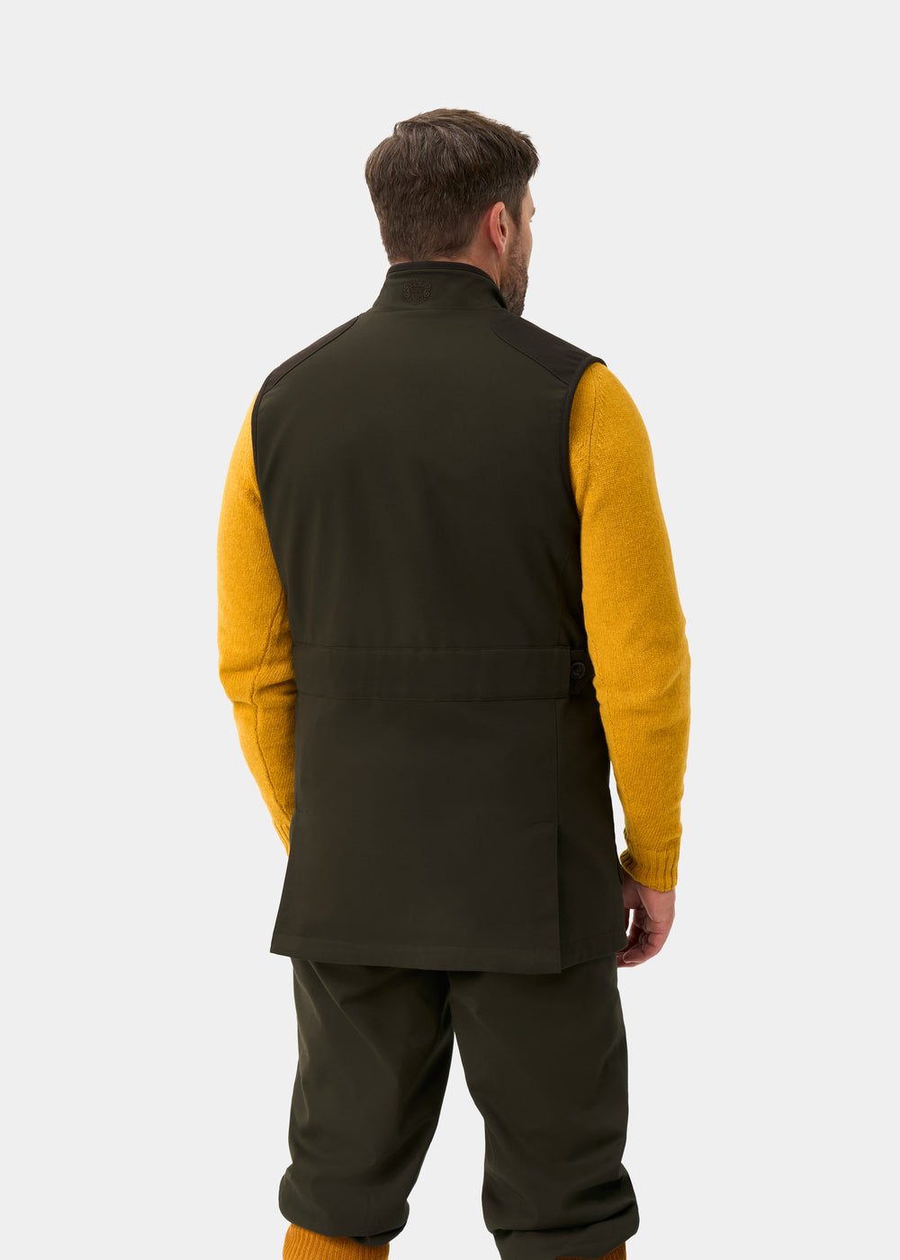 Dunswell Men's Water Repellent Gilet In Olive - Regular Fit