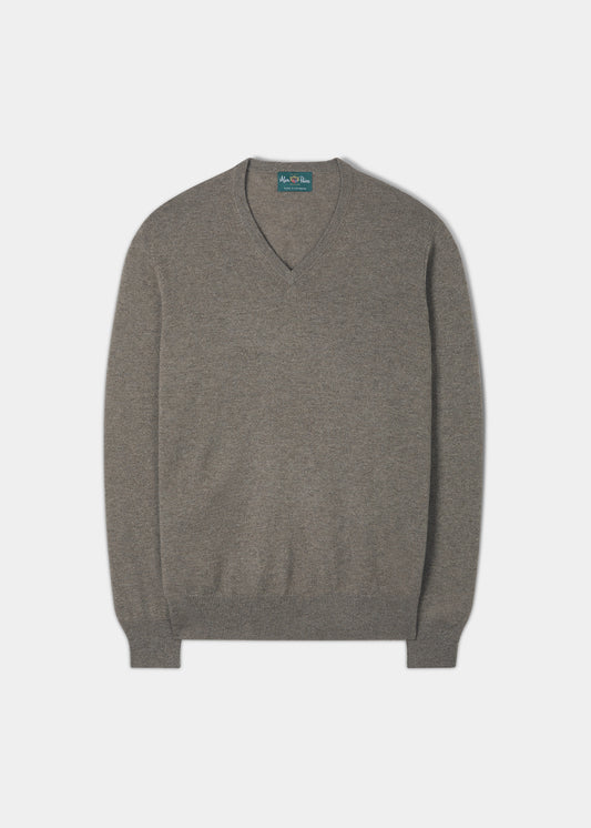 Maglione in cashmere Haddington color topo - vestibilità regolare