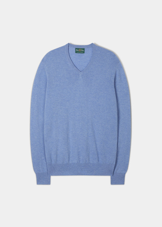 Maglione in cashmere Haddington nella tonalità Oceano - Vestibilità regolare