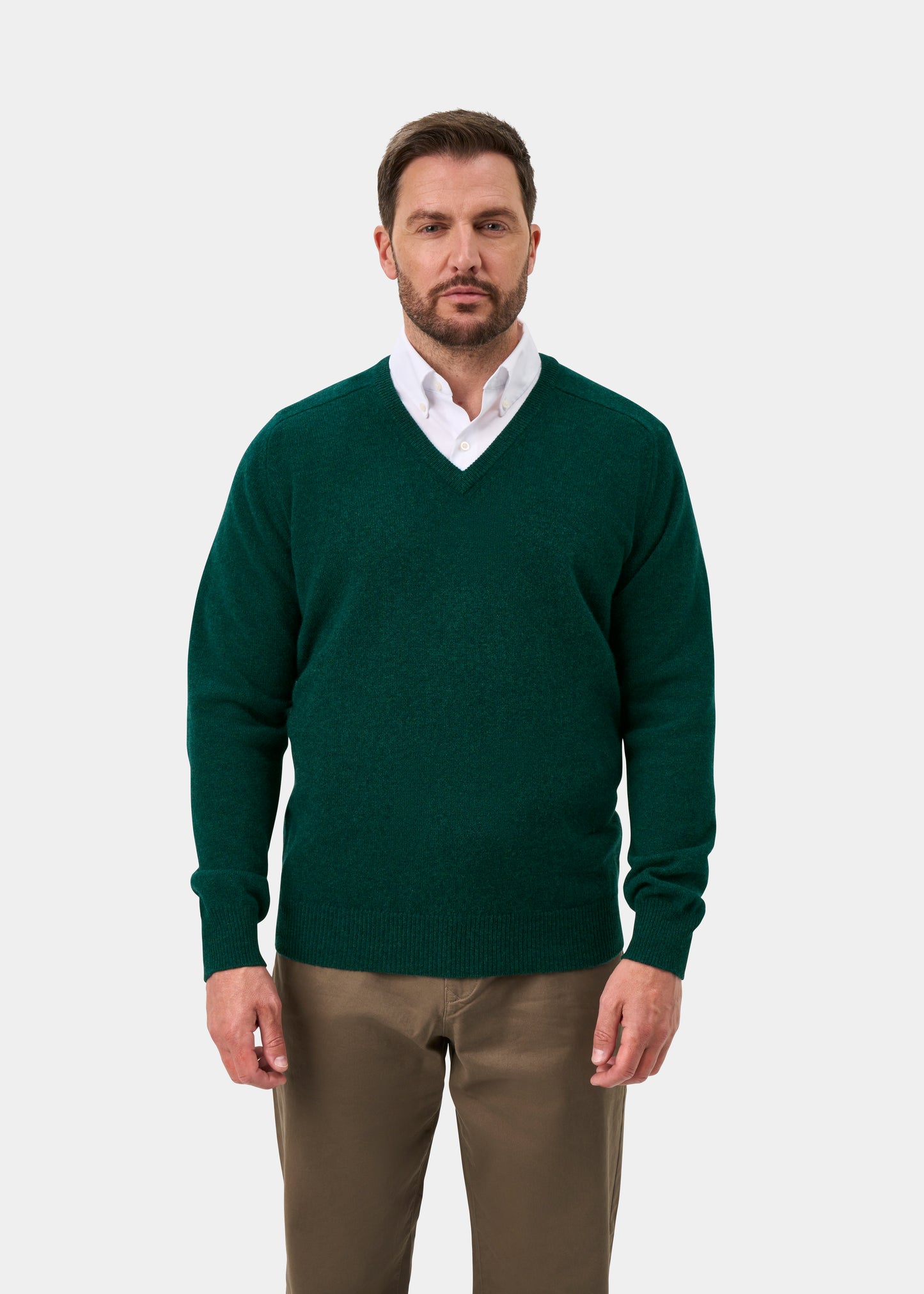 Hampshire Lambswool Jumper in Mallard - Classic Fit