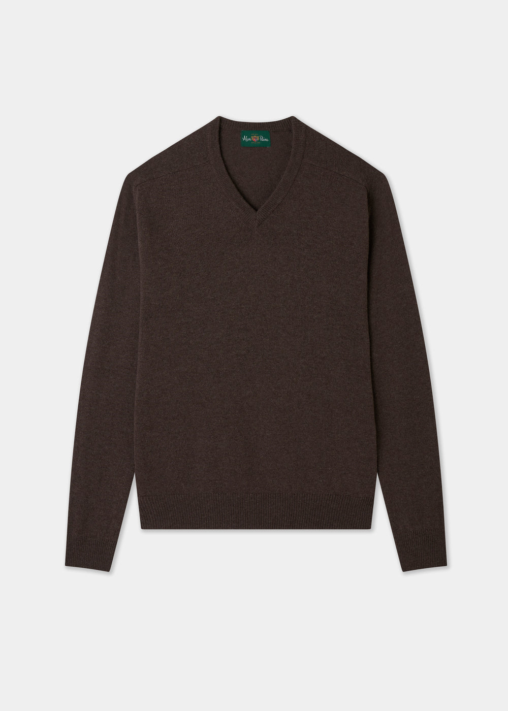 Brown sweater on a light gray background