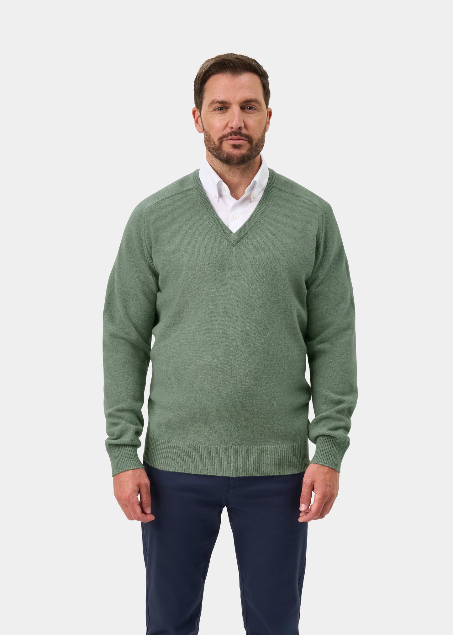 Hampshire Lambswool Jumper in Mojito - Classic Fit
