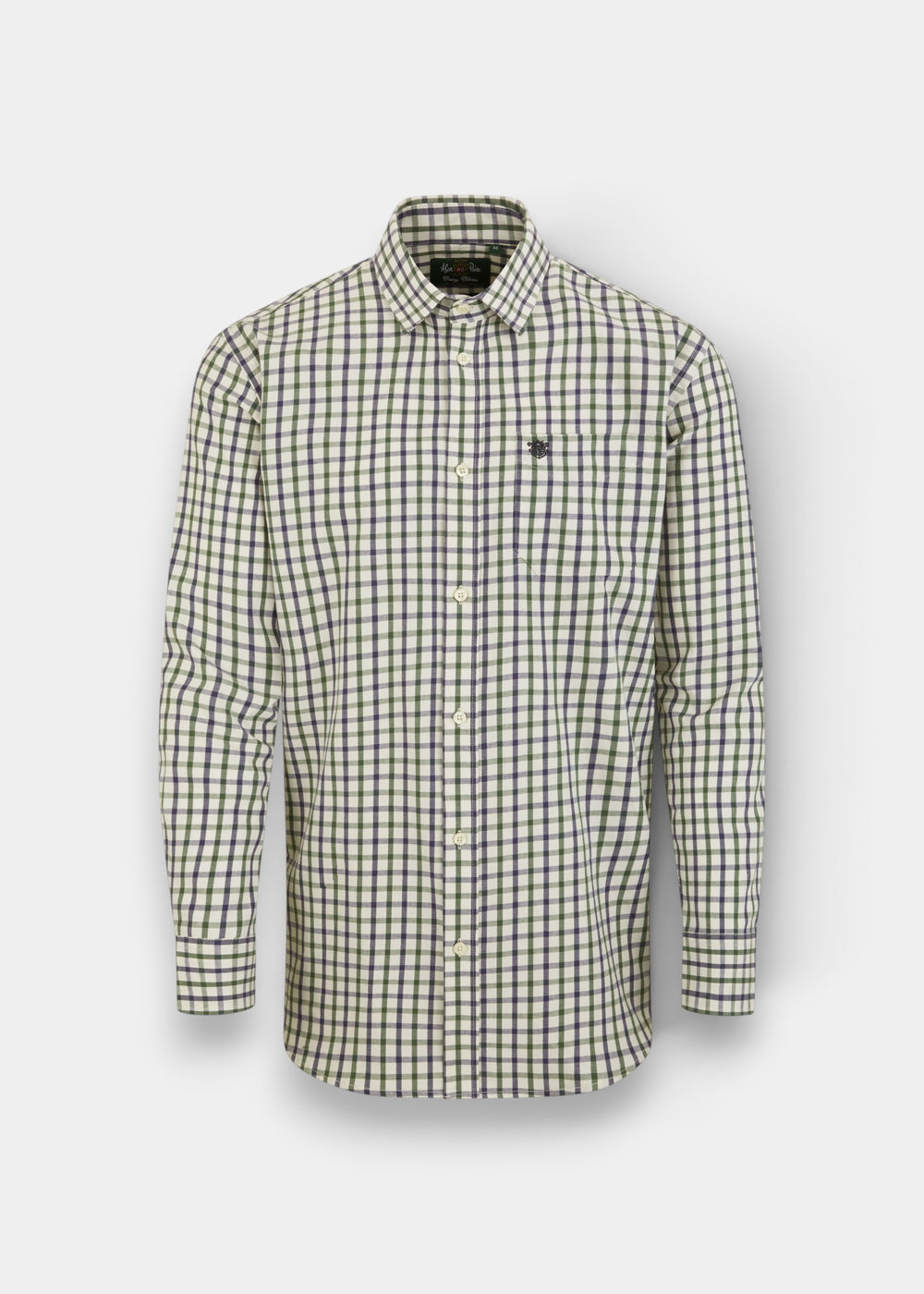 Ilkley Men's Blue and Green Country Check Shirt - Shooting Fit