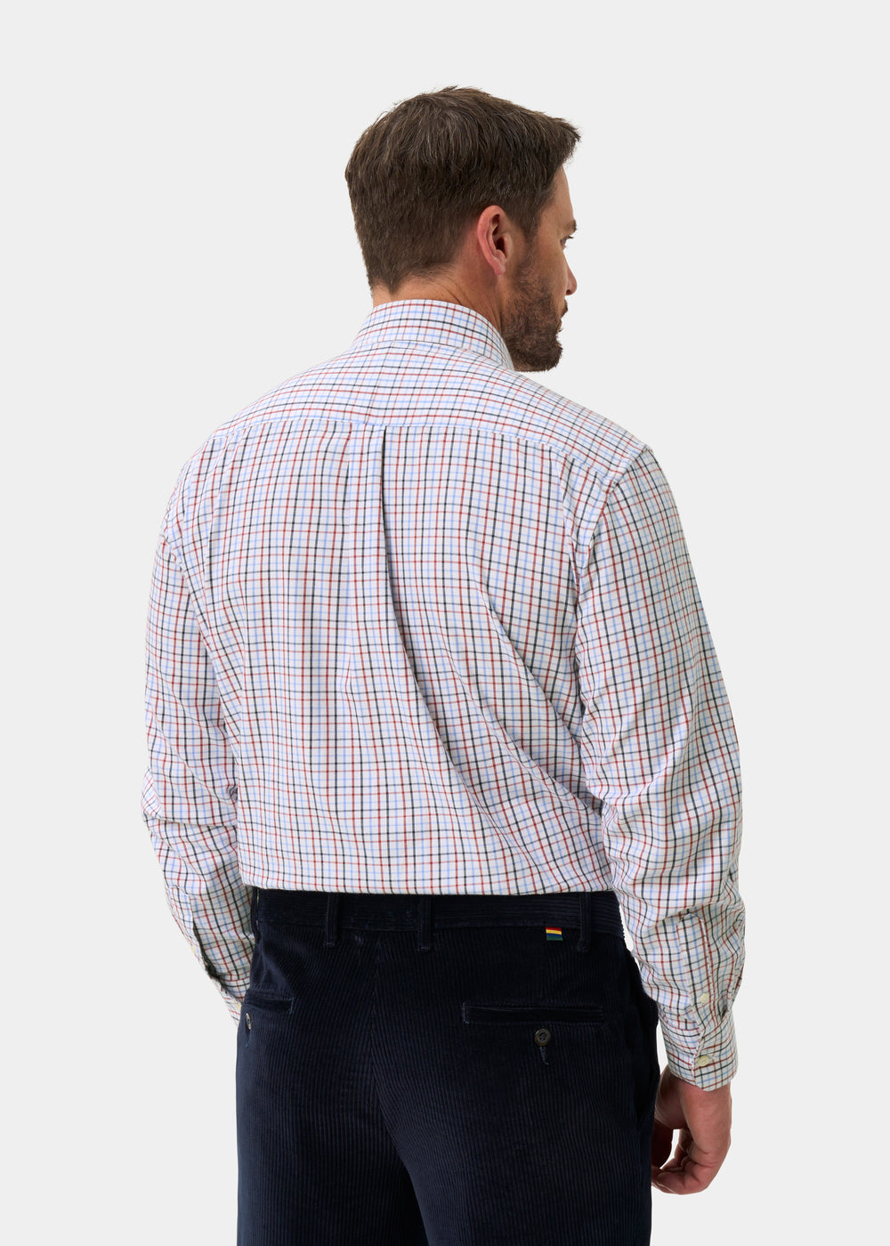 Ilkley Men's Blue and Red Country Check Shirt - Shooting Fit