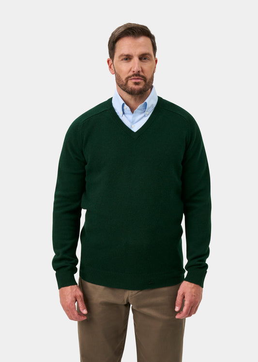 Kilsyth Men's Lambswool Jumper in Mallard - Regular Fit