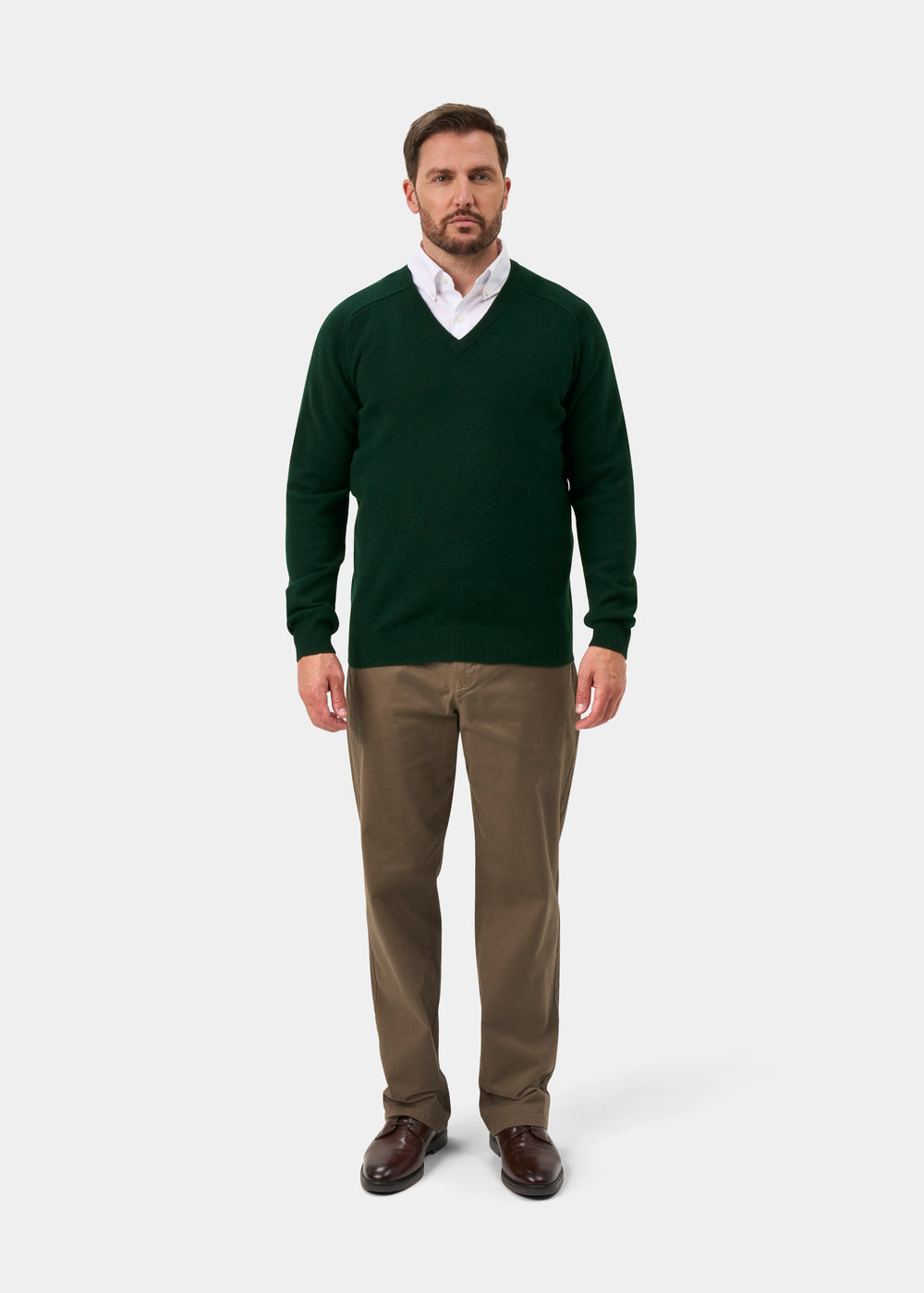 Kilsyth Men's Lambswool Jumper in Mallard - Regular Fit