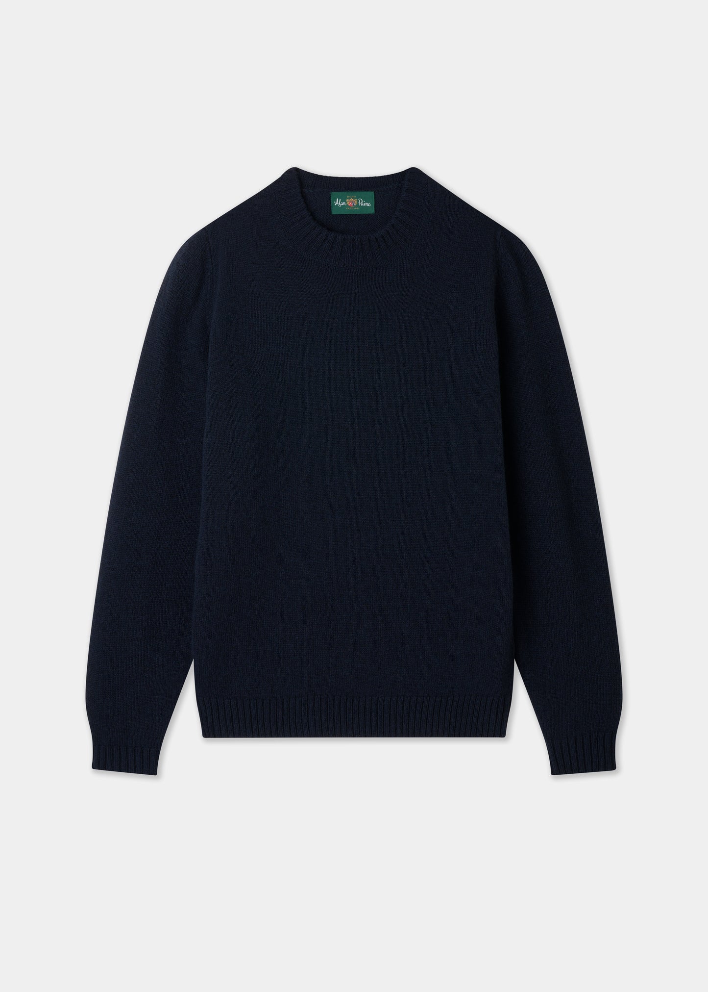 Men's Shetland Wool Crew Neck Jumper in Concord