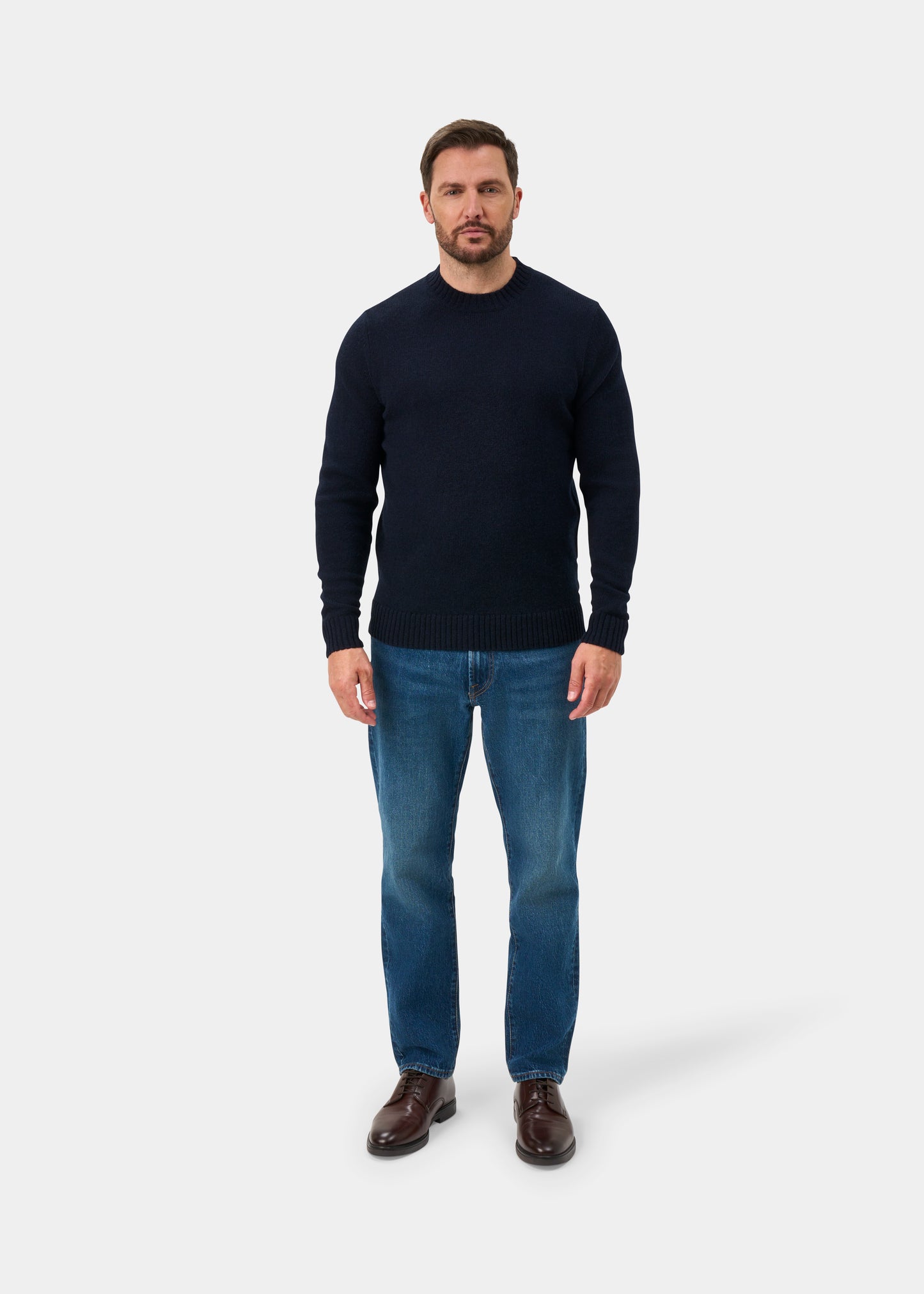 Kinnadie Supersoft Shetland Jumper In Concord - Regular Fit