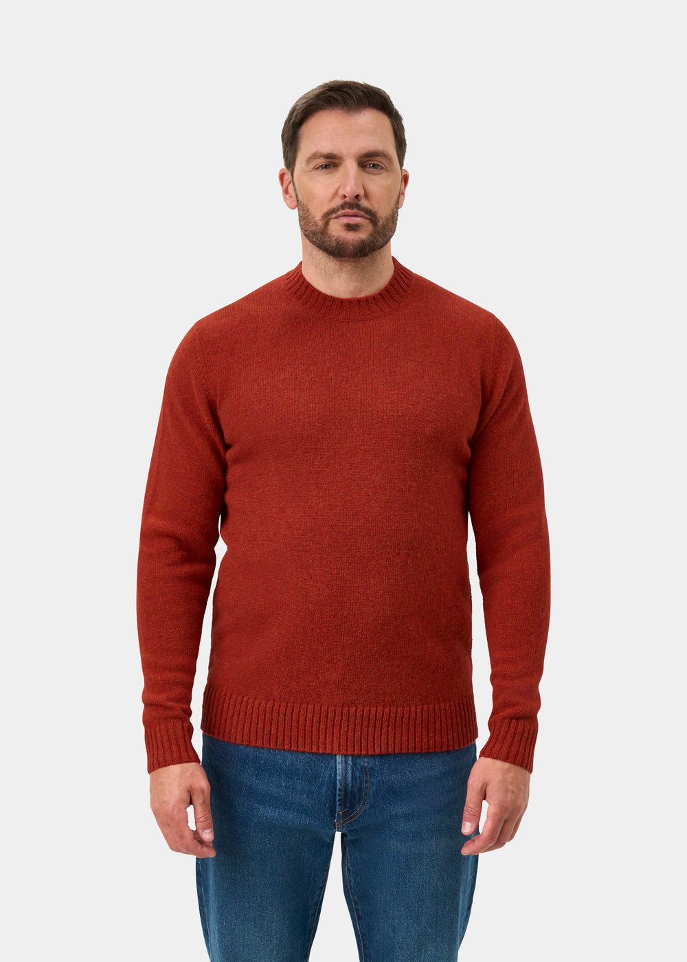 Kinnadie Supersoft Shetland Jumper In Saffron - Regular Fit