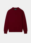 Men's Shetland Wool Crew Neck Jumper in Venetian