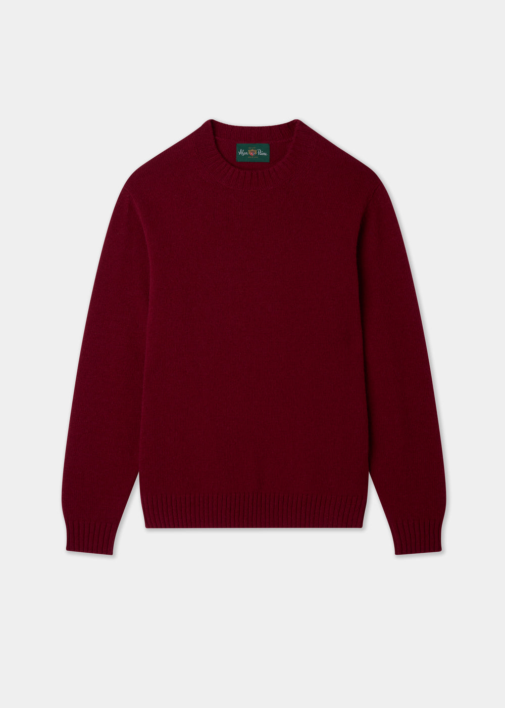 Men's Shetland Wool Crew Neck Jumper in Venetian