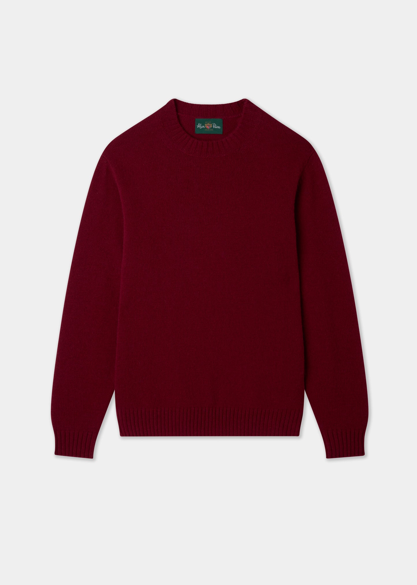 Men's Shetland Wool Crew Neck Jumper in Venetian