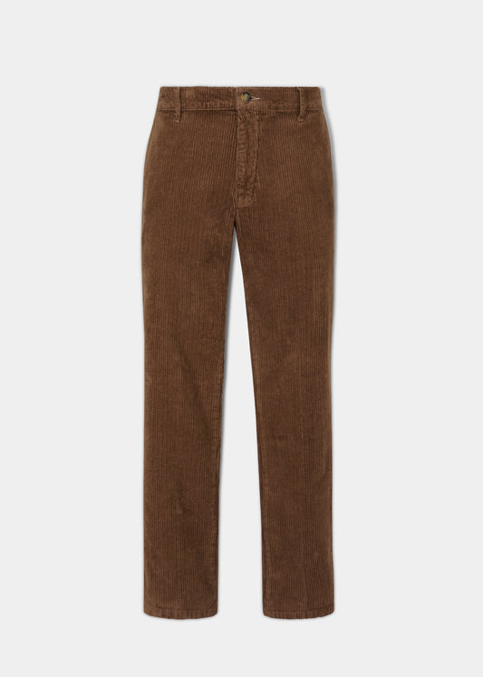 Pantaloni da uomo in corda color talpa