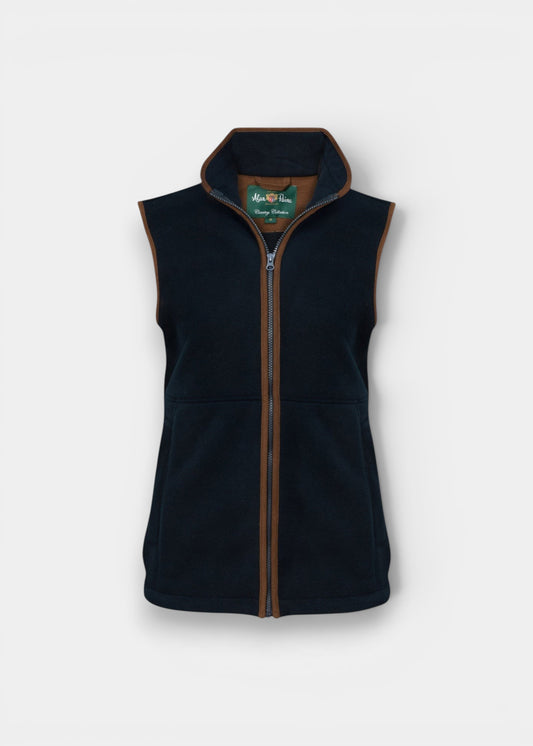 Aylsham Ladies Fleece Gilet In Dark Navy - Regular Fit