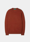 Maglione Lenzie da uomo in lana d'agnello color Ember - Vestibilità regolare
