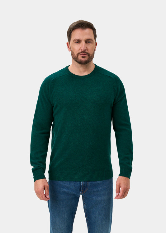 Lenzie Men's Lambswool Jumper In Mallard - Regular Fit