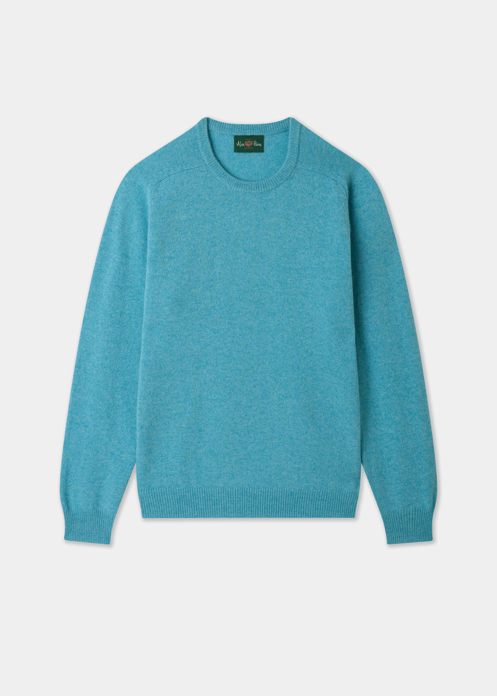 Blue sweater on a light gray background