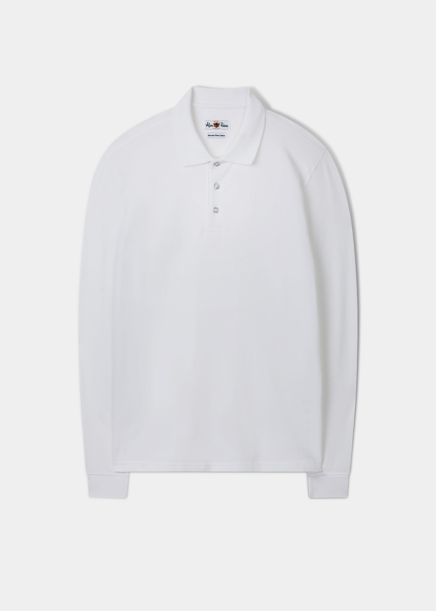 Polo a maniche lunghe Reed in bianco